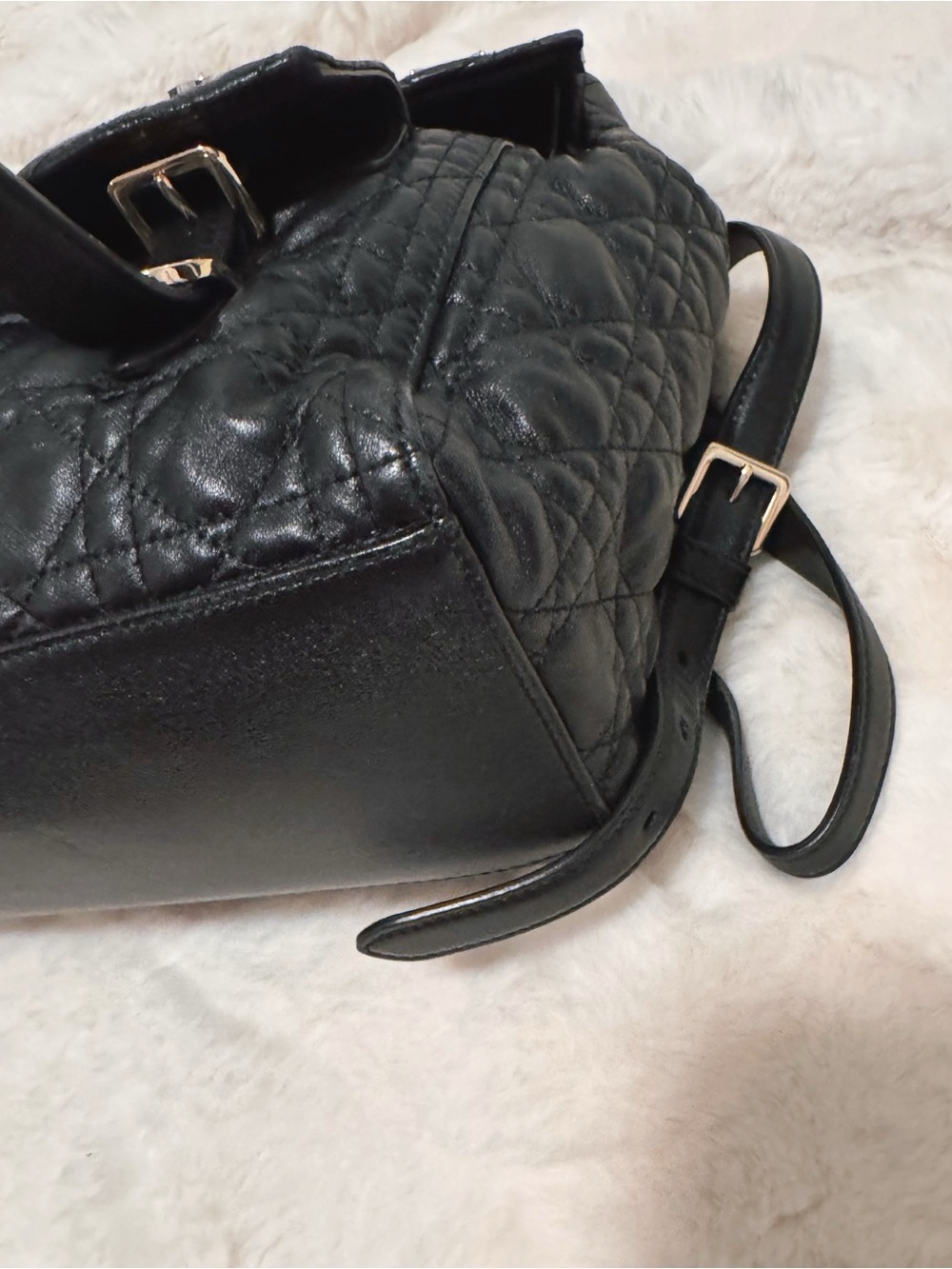 Dior Stardust Charm Medium Black Cannage Leather Backpack - Picture 6 of 9